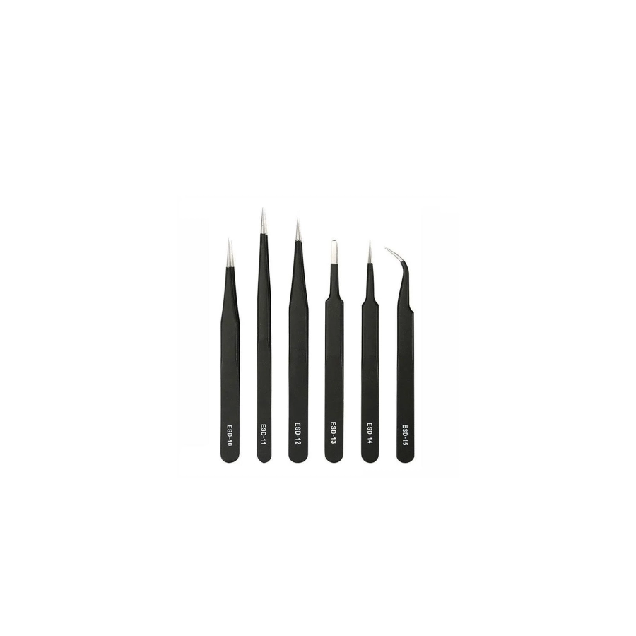 Anti Static Stainless Steel Tweezers Set